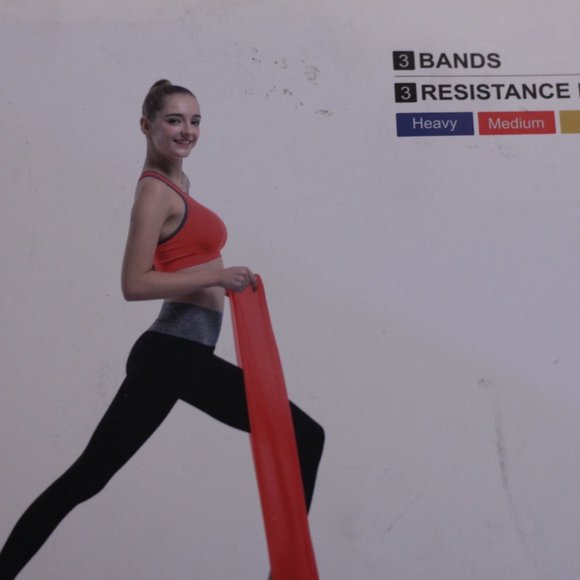 Resistance Bands [Set of 3] 1.5M/4.9ft Skin-Friendly Exercise Bands - Picture 2 of 4